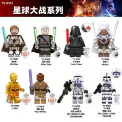 Tv6101 Star Wars Series Darth Vader Clone Mandalorian Obi-Wan Building Block Figure Toy Tv6102