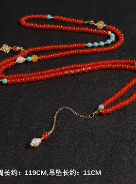工厂新中式项链多圈搭配汉服马面裙毛衣配饰本命年配饰伴好运