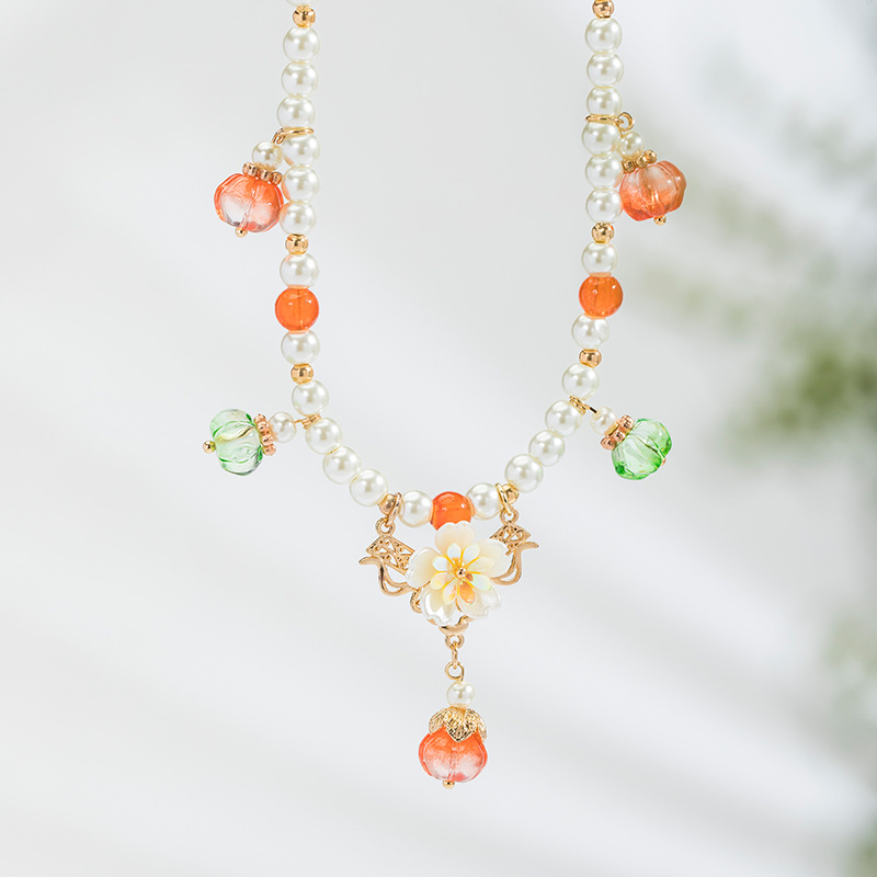 古风项链女珍珠软璎珞汉服璎珞宋制中国风汉元素配饰新中式汉元素