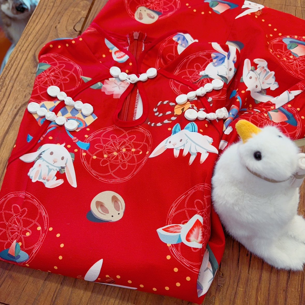 改良旗袍雪纺裙短袖连衣裙