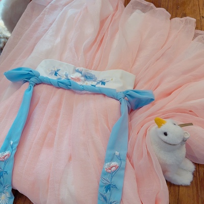 提花汉服半身裙改良襦裙