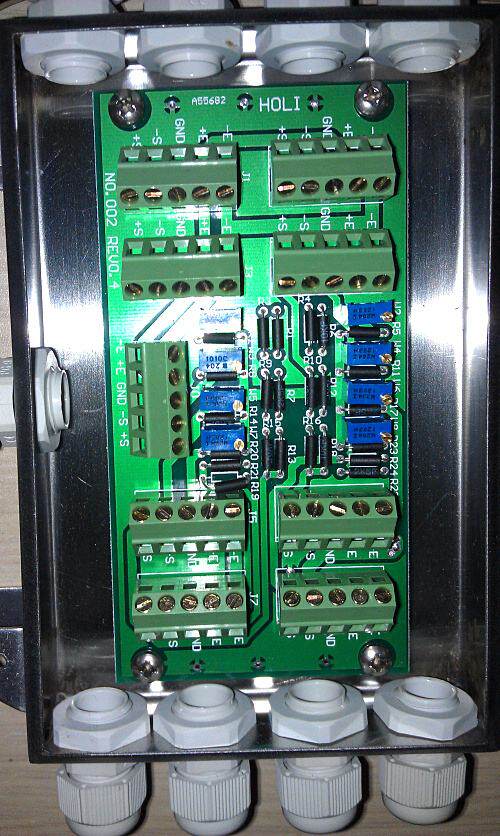 上海耀华xk3190a电子地磅仪表接传感器接线盒jxh-4/6/8/10芯线路