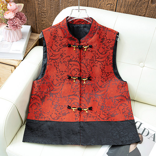 2026早春新中式提花立领马甲外套