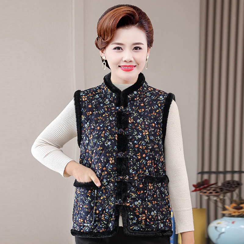 民族风马甲女士棉麻盘扣坎肩背心