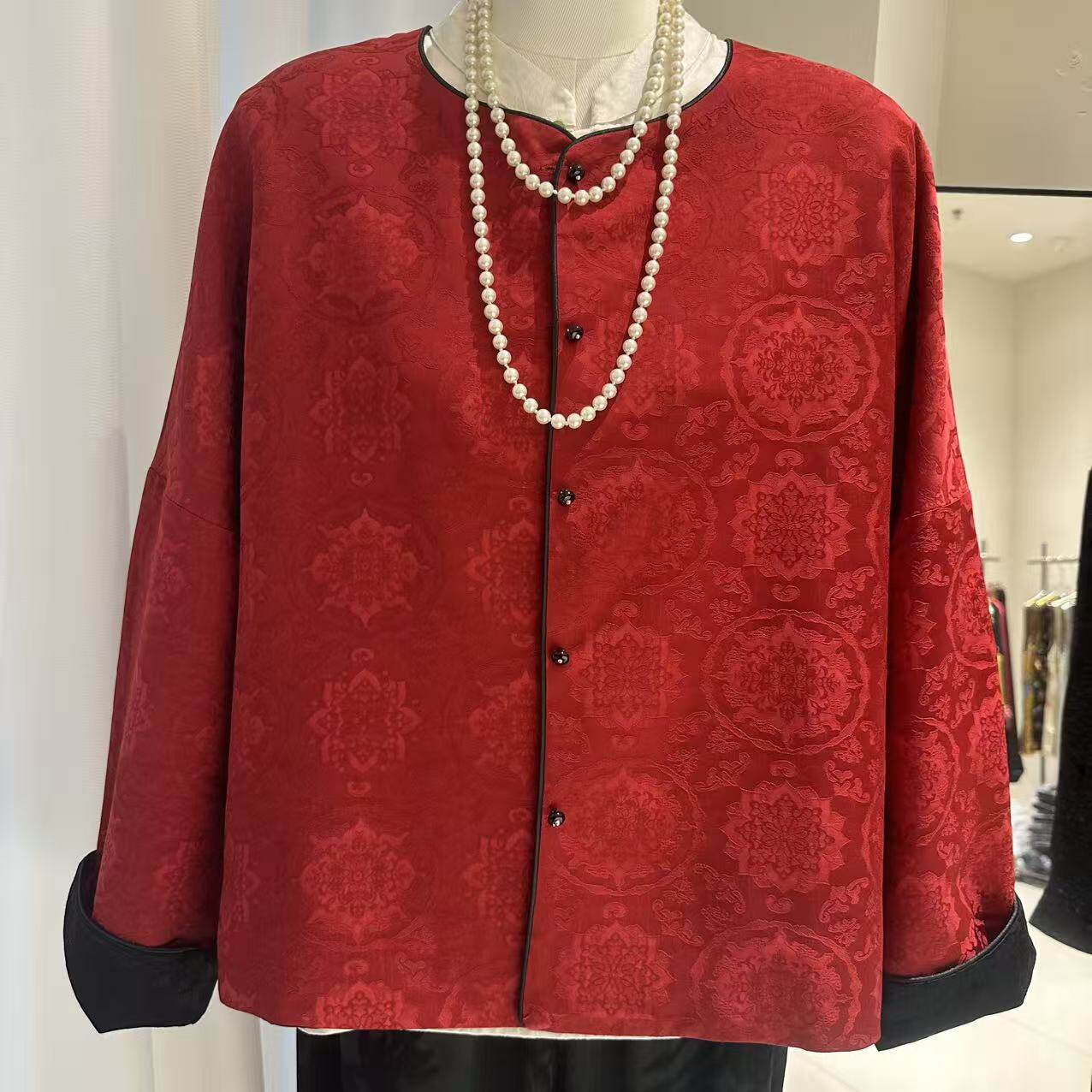 2026早春款新中式提花双面穿外套