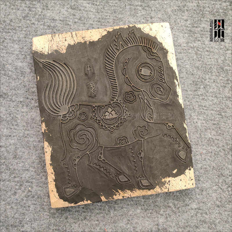 特色课堂年画雕版生肖雕版猪一套创意礼物diy手工木刻年画手