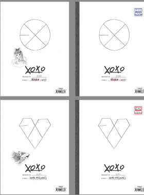 正版EXO-M+K狼与美女XOXO中韩双专辑正规一辑2CD写真集小卡大海报
