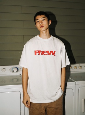 PHEW闪耀潮牌印花短袖T恤男夏季2025新款美式潮流上衣情侣装衣服