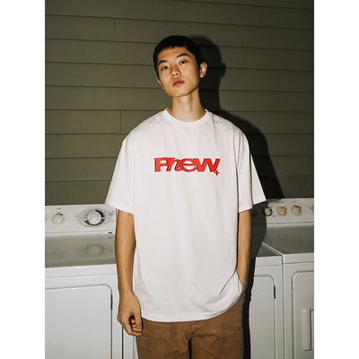 PHEW闪耀潮牌印花短袖T恤男夏季2025新款美式潮流上衣情侣装衣服