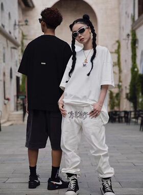 邦BANG 「0731CSC系列」手势印花短袖 纯棉潮流街头美式男情侣TEE