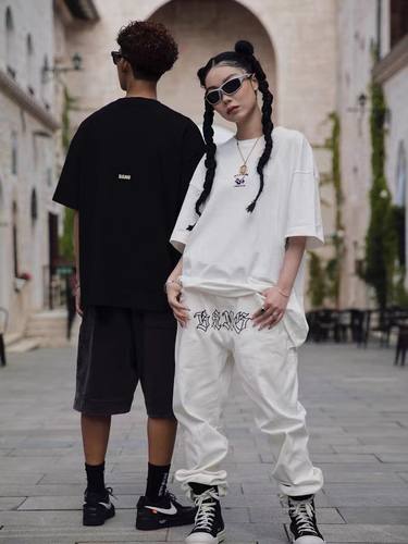 邦BANG 「0731CSC系列」手势印花短袖 纯棉潮流街头美式男情侣TEE