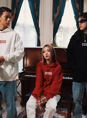 邦BANG x KEY.L刘聪「回到2000」专辑联名连帽卫衣 情侣上衣帽衫