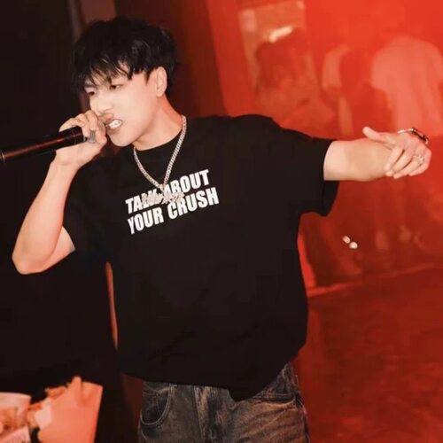 rapeter同款LILWET美式字母标语撞色高街圆领短袖T恤简约男女情侣