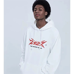 重磅2727WORLD 法老同款经典爱心连帽卫衣多色宽松套头长袖国潮男