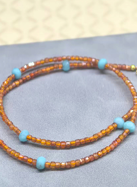 天然不规则蜜蜡南红绿松石橄榄核