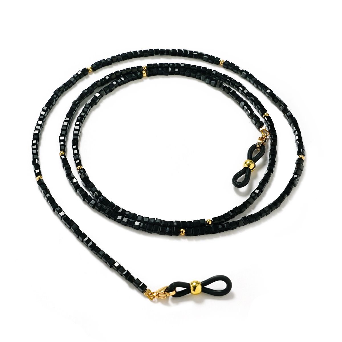 天然黑尖晶方糖水晶眼镜链复古挂脖太阳镜链子男女通用墨镜挂绳,ZIPPO/瑞士军刀/眼镜,眼镜链,淘宝优惠券,粉丝福利购,淘宝优惠卷