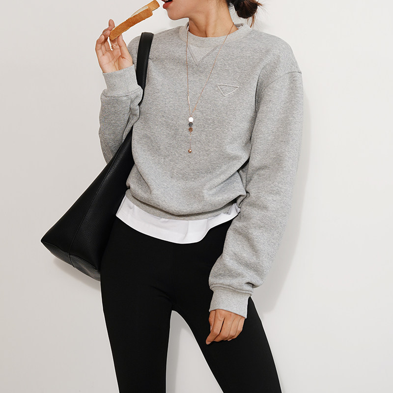 加绒卫衣保暖休闲宽松短款