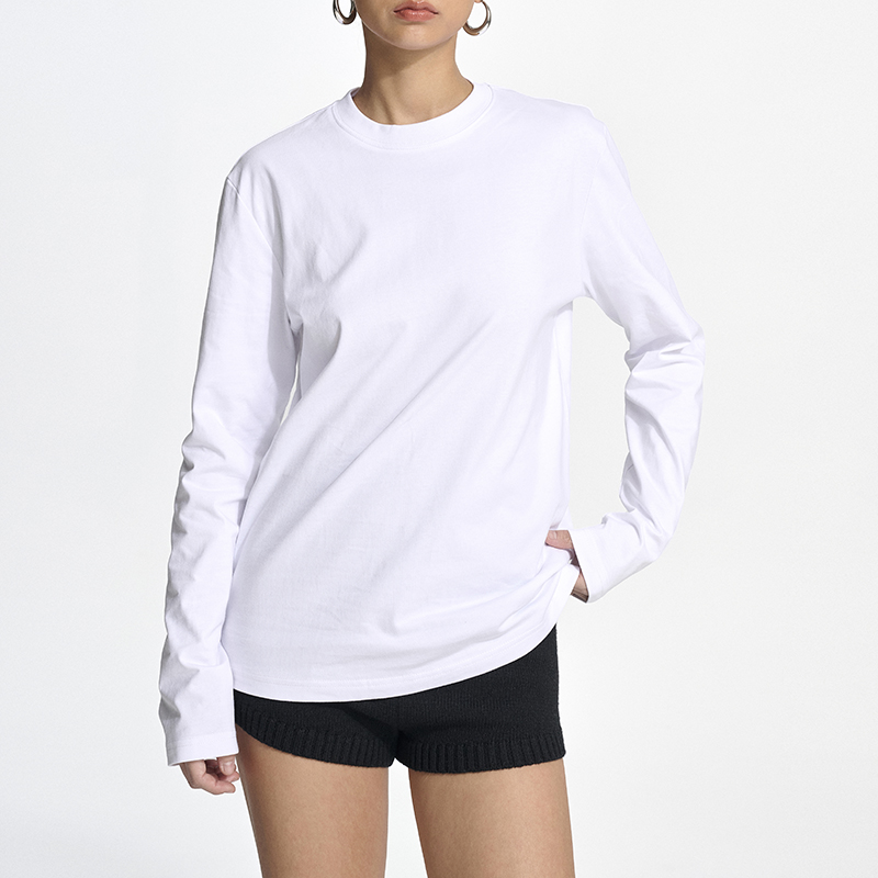 正肩高克重棉T恤水洗棉休闲