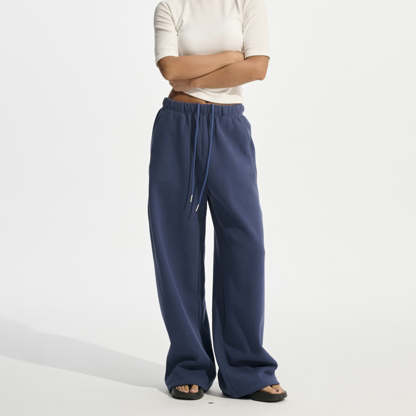 加绒厚款冬季卫裤运动裤无缝休闲