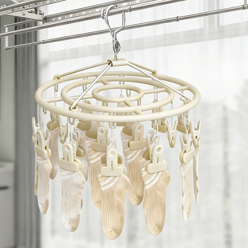 袜子晾晒架晾衣阳台家用带多夹子衣架防风多功能晒婴儿宝宝内衣夹,收纳整理,多夹子晾衣架,淘宝优惠券,粉丝福利购,淘宝优惠卷