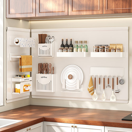 厨房磁吸免打孔洞洞板收纳架