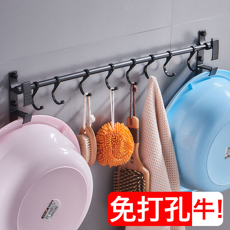浴室毛巾衣服粘钩挂钩置物架强力粘胶免打孔厕所卫生间防水挂脸盆