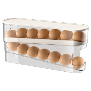 自动滚蛋盒鸡蛋收纳冰箱用侧门放鸡蛋盒子装鸡蛋架托专用整理神器