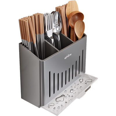 不锈钢筷子筒壁挂式筷笼篓勺子收纳盒沥水厨房家用大容量置物架子