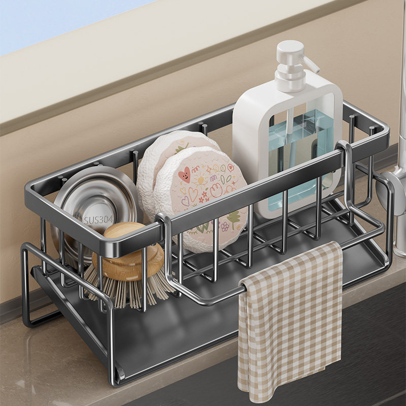 洗洁精海绵收纳 斜面沥水