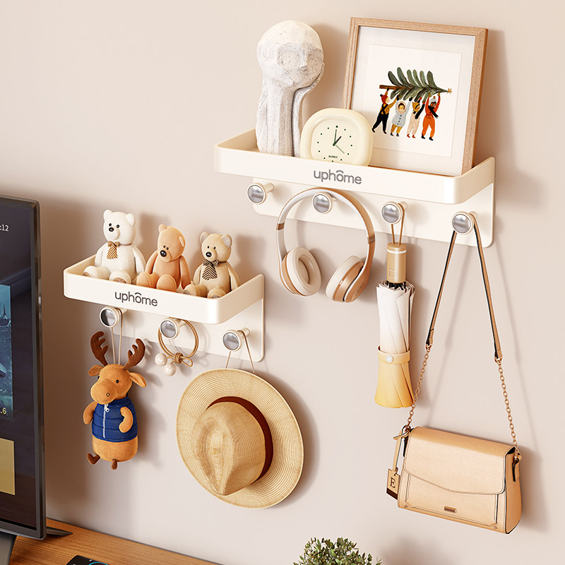 免打孔门后挂钩衣服挂衣钩入户玄关门衣帽置物架客厅双层挂衣排钩,收纳整理,挂钩/粘钩,淘宝优惠券,粉丝福利购,淘宝优惠卷