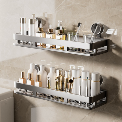 卫生间吸盘置物架免打孔壁挂式浴室洗手间厕所墙上化妆品收纳架子