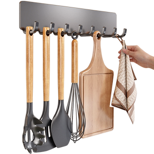 冰箱磁吸挂钩吸铁排钩厨房家用壁挂式一排勾挂围裙抹布铲子勺子架