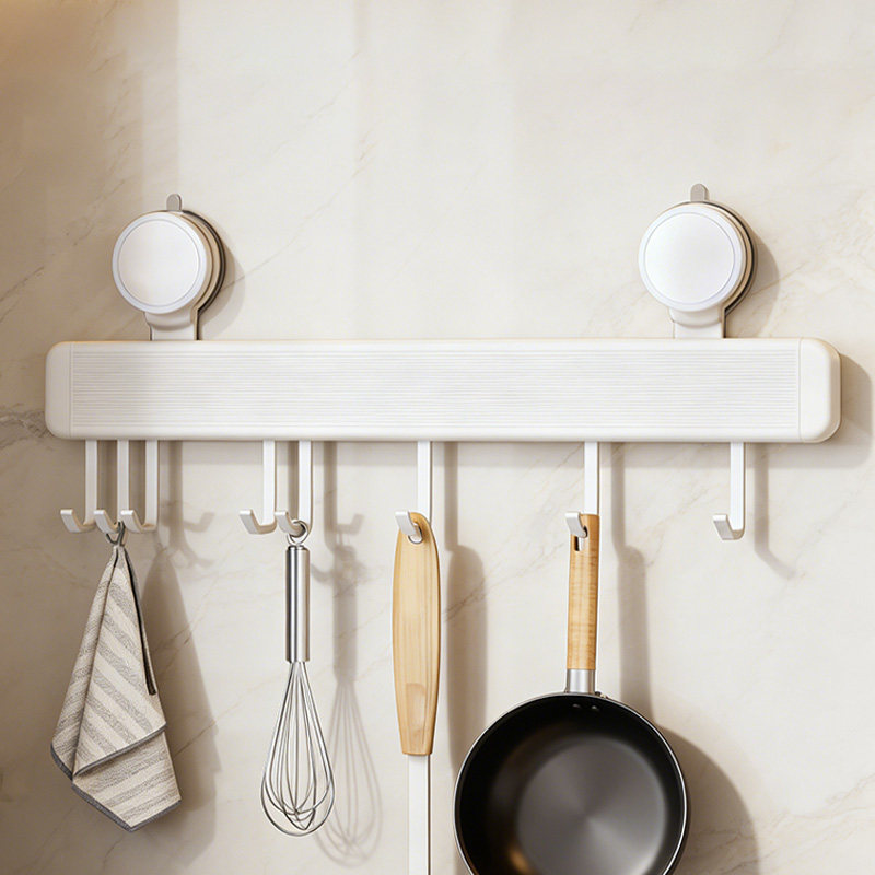 吸盘厨房挂钩免打孔挂杆锅勺子铲子菜板收纳挂架多功能壁挂置物架,收纳整理,挂钩/粘钩,淘宝优惠券,粉丝福利购,淘宝优惠卷