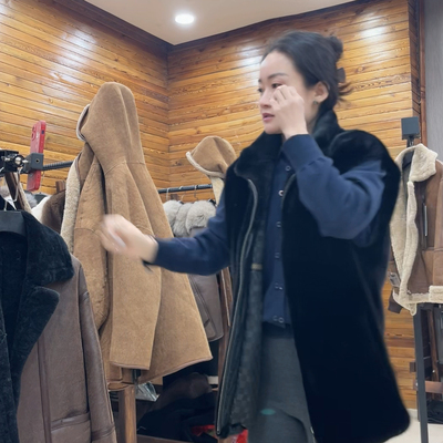 男款貂皮马甲 小母貂130140斤