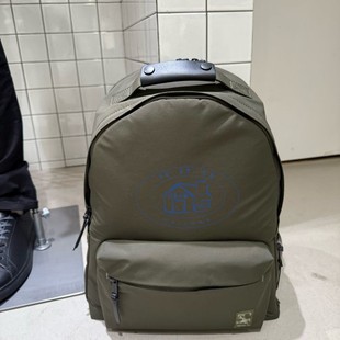 香港专柜代购agnes b 经典款品牌logo防水尼龙雙肩背包25秋冬男女