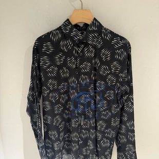 香港专柜代购agnes b.HOMME時尚印花百搭翻領長袖衬衫 25春夏男款