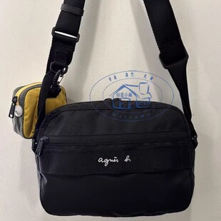 香港专柜代购agnes b.小包吊坠防水尼龙男女通用单肩斜挎包24秋冬