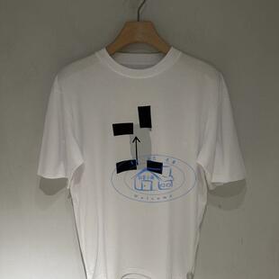 香港专柜代购agnes b.HOMME艺术印花logo短袖圆领T恤 24秋冬男装