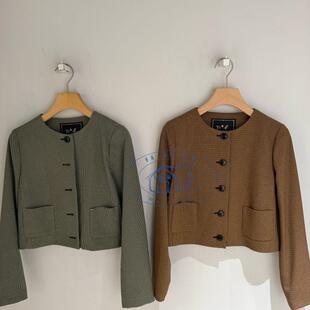 香港专柜代购to b.by agnes b.时尚千鸟格气质长袖外套 24秋冬女