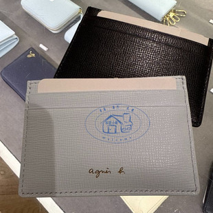 香港專櫃代購Agnes b 時尚品牌牛皮真皮防刮名片卡包25春夏男款
