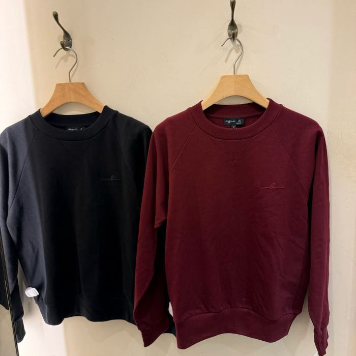 香港专柜代购agnes b.经典logo百搭圆领长袖休闲卫衣 25秋冬女装