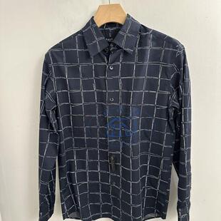 香港专柜代购agnes b.HOMME经典格纹长袖时尚气质衬衫 24秋冬男装