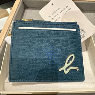 香港專櫃代購agnes b 品牌logo十字纹防刮真皮牛皮卡包25春夏女款