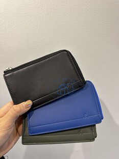 香港专柜代购agnes b.b字logo真皮男款拼色百搭卡包零钱包 24春夏