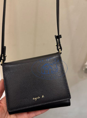 香港专柜代購agnes b 時尚品牌logo真皮百搭單肩斜拷25春夏女包