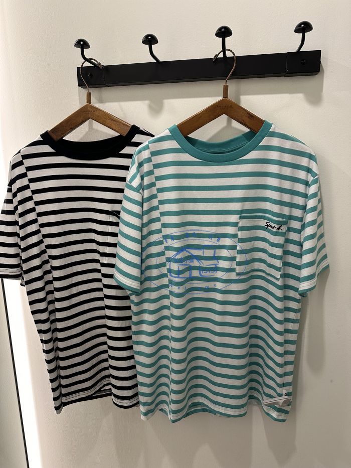 香港专柜代购agnes b.sport口袋条纹百搭短袖圆领T恤 24春夏男装