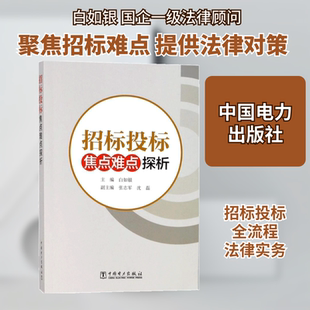 招标投标焦点难点探析 中国电力出版社 白如银 主编 著 项目管理QG
