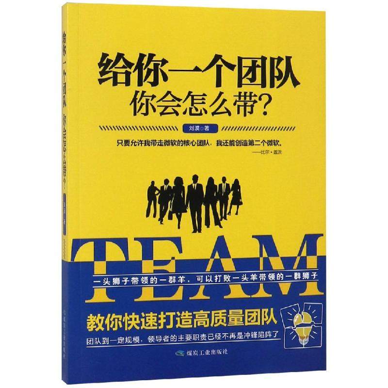 给你一个团队:你会怎么带? 应急管理出版社 刘漠 著 管理学理论/MBA,书籍/杂志/报纸,企业管理,淘宝优惠券,粉丝福利购,淘宝优惠卷