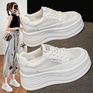 【商场同款】小白鞋女鞋子2026春季新款百搭厚底内增高巨好看运动