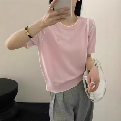 谷系列2026夏季新款柔软舒适凉爽短袖针织衫女8557